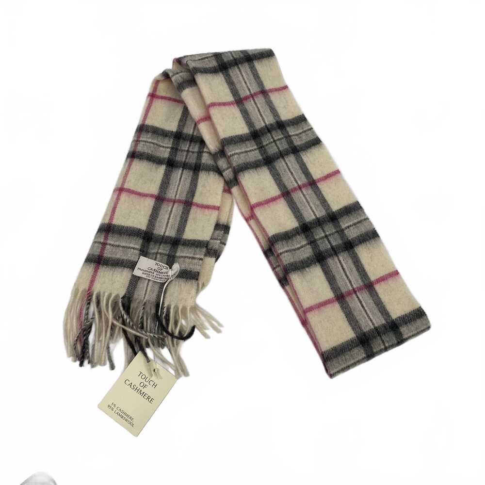 House of Edinburgh Beige Plaid Scarf